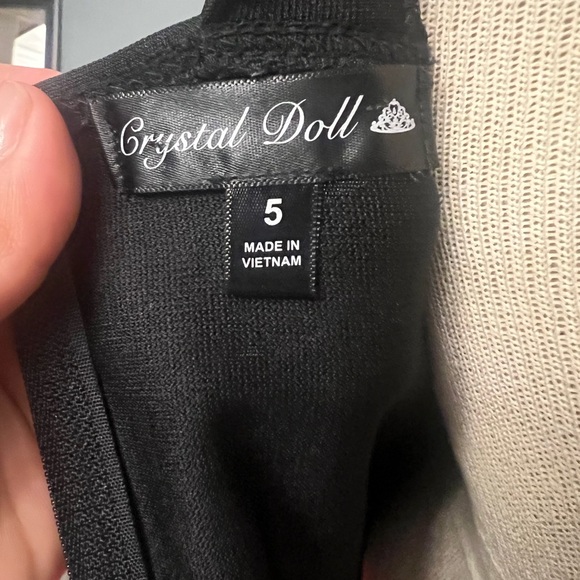 Chrystal doll maxi black /red dress size 5 crossed chest designs women’s girls - Picture 8 of 11